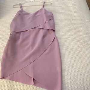 Chic Asymmetrical Pink Dress